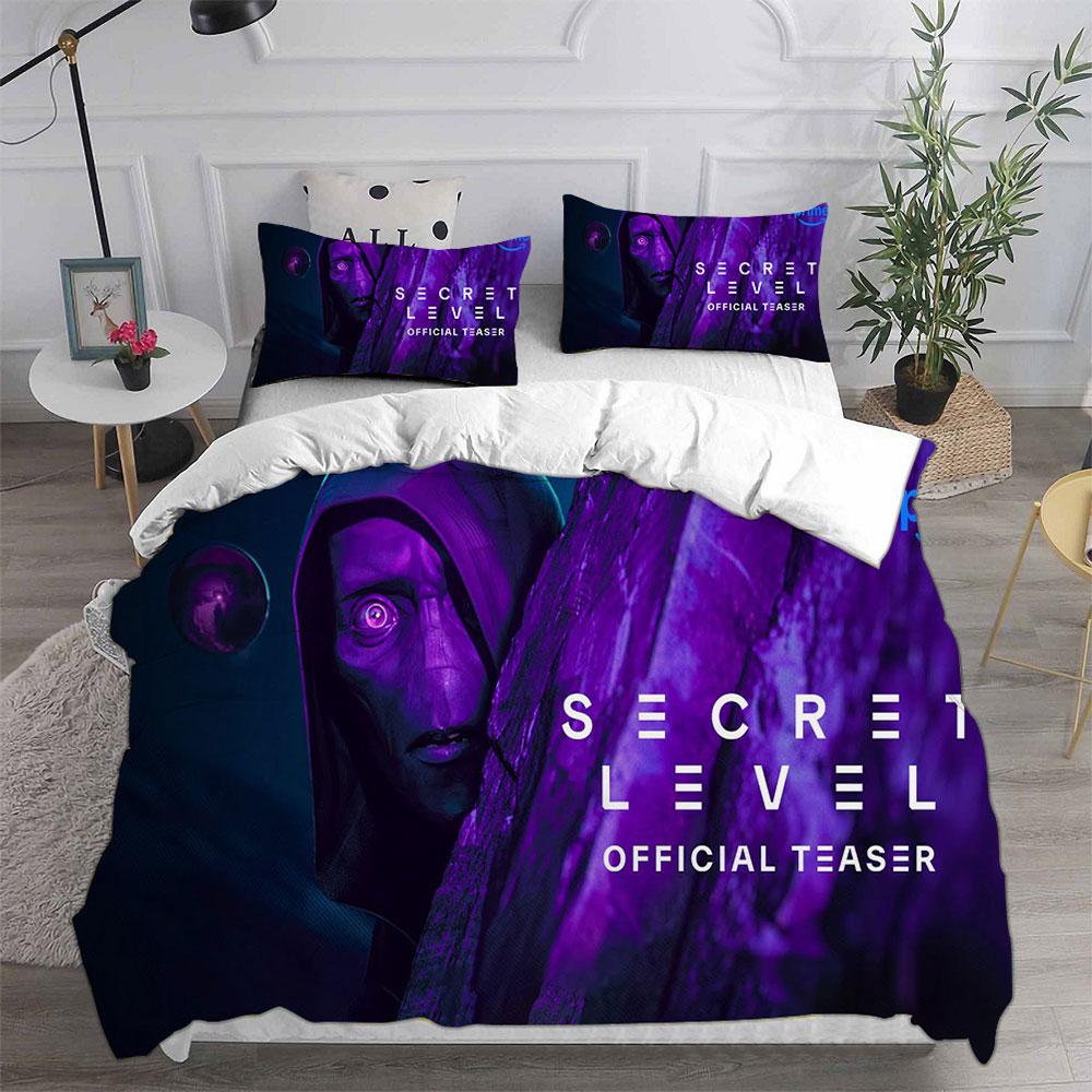 Secret Level Bedding Sets Quilt Bed Cover Comforter Duvet Cover Pillow Case 2-3 Pieces Sets Teenagers Children's Gifts