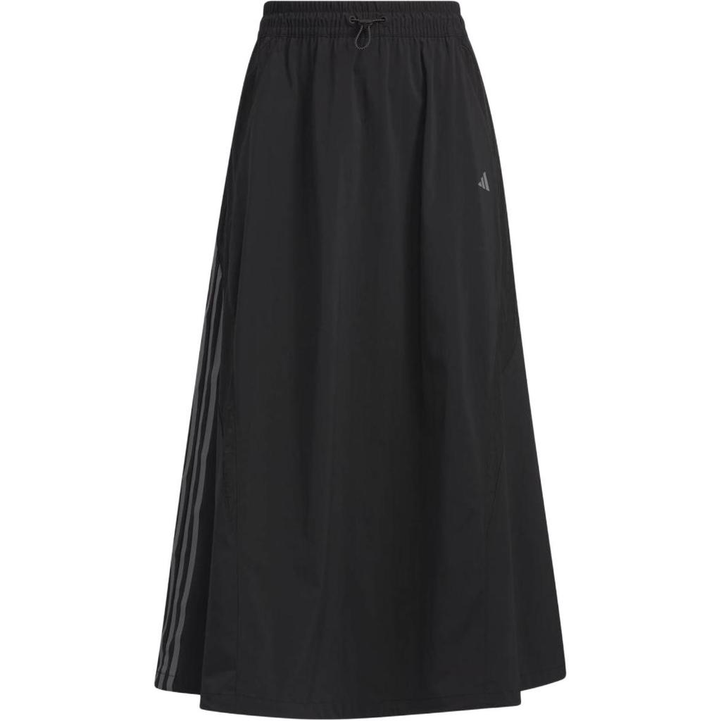adidas Volume Skirt Solid Color Loose Casual Long Skirt Women Skirts Black Dark-Gray JJ1104