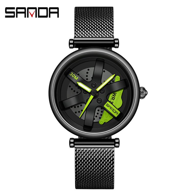 Sanda Meilleure Vente 1088 Montre pour Adolescent: Personnalisé, Cadran Rotatif 3D, Tendance, Quartz Étanche.