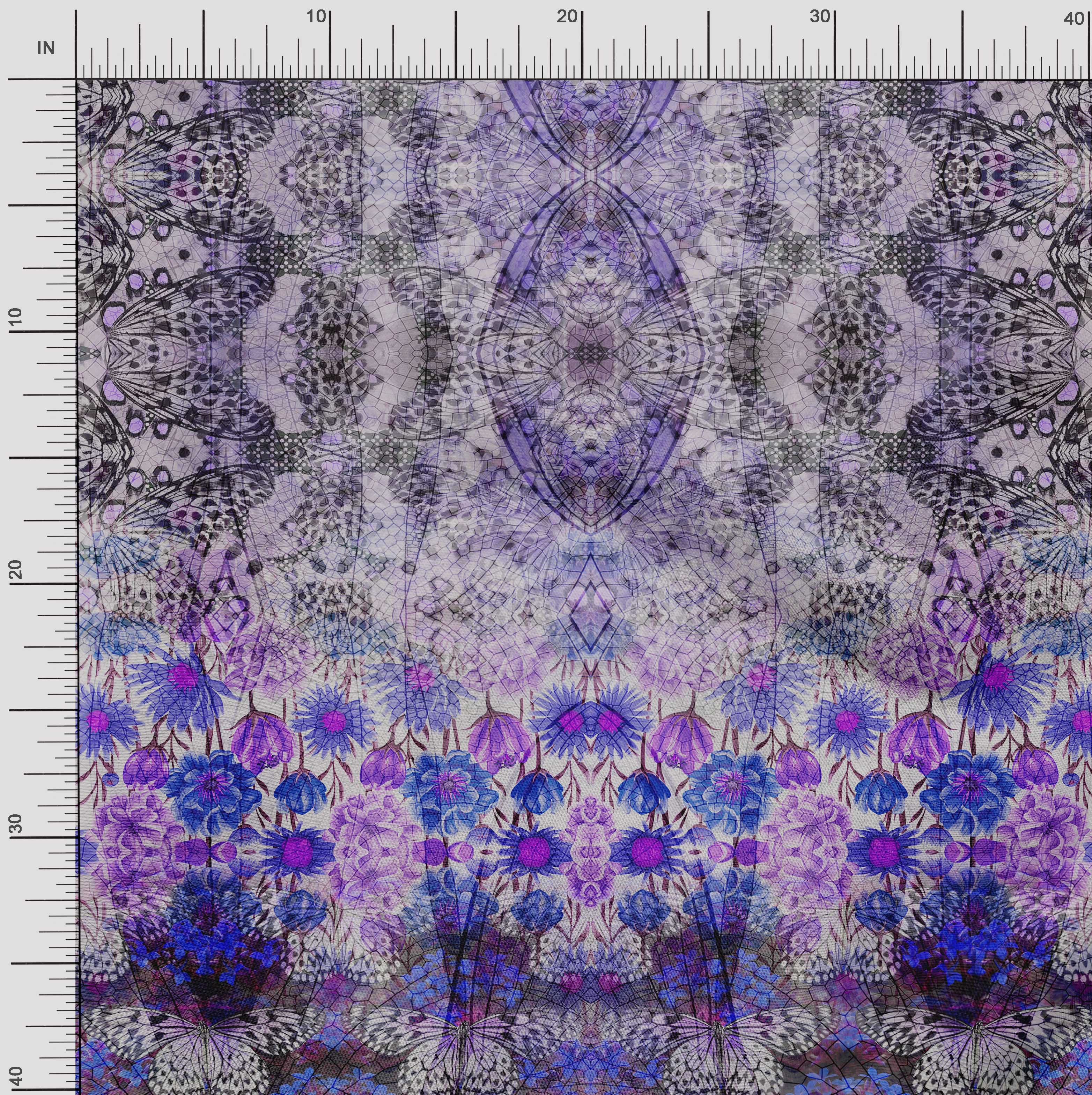 

Soimoi Japan Crepe Satin Fabric & Panel Print Fabric by the metre 42 Inch 42 Inch Wide - Poly Crepe синій