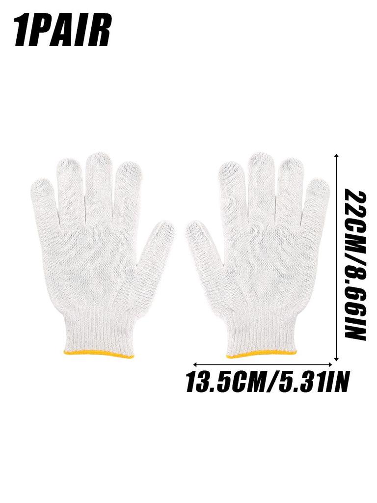 Anti Slip Work Gloves for Construction Beaded Palm Grip Cotton Safety Gloves for Breathable Wear Resistant  Protection Gloves