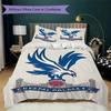 Crystal Palace FC Pattern Bedding uilt Set uilt Cover Pillowcase Home Decoration Birthday Gift (1 * duvet cover + 2 * pillowcase without core)