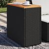VidaXL Garden Side Table Black Wood Top 58x27.5x55 Cm 365983