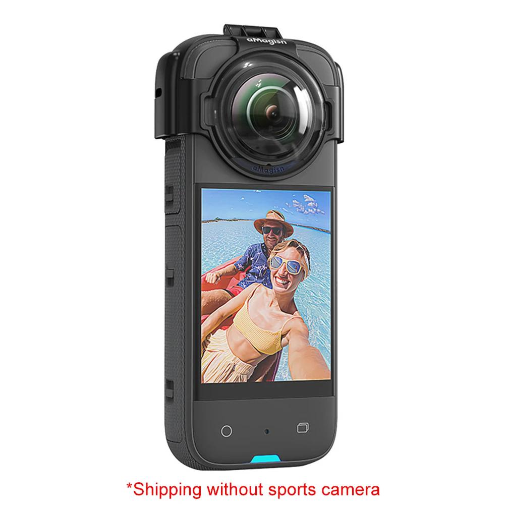 Anti-fog Snap-on Lens Cap Anti Scratch Optical Glass Lens Cap Protector for Insta360 X3 Action Camera Accessories