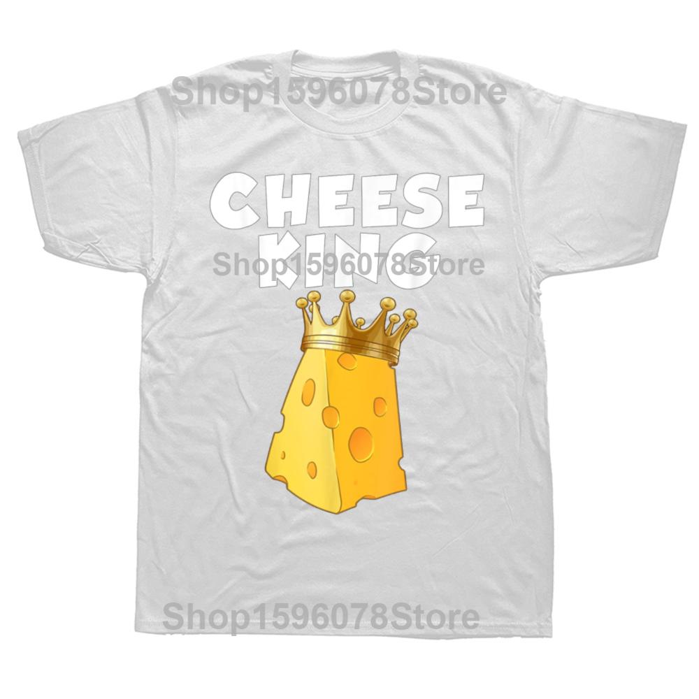 Funny Dairy Food Cheese Lover T Shirts Men Women Pure Cotton Humor Streetwear Tee Shirt Short Sleeve Unisex Loose Clothing