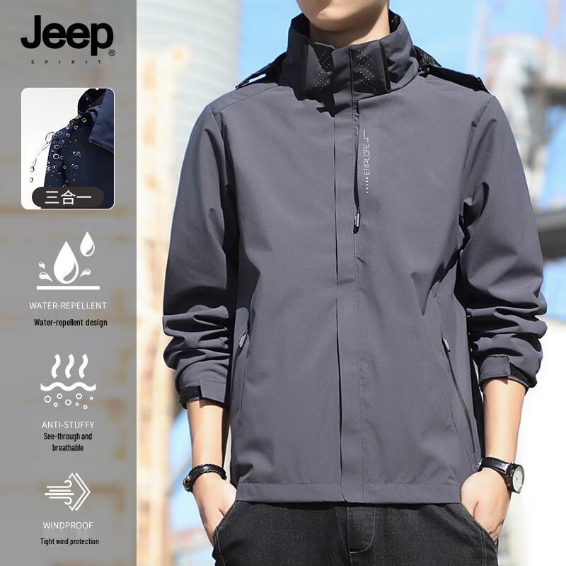 JEEP SPIRIT Unisex Outdoor Windproof Waterproof Jacket