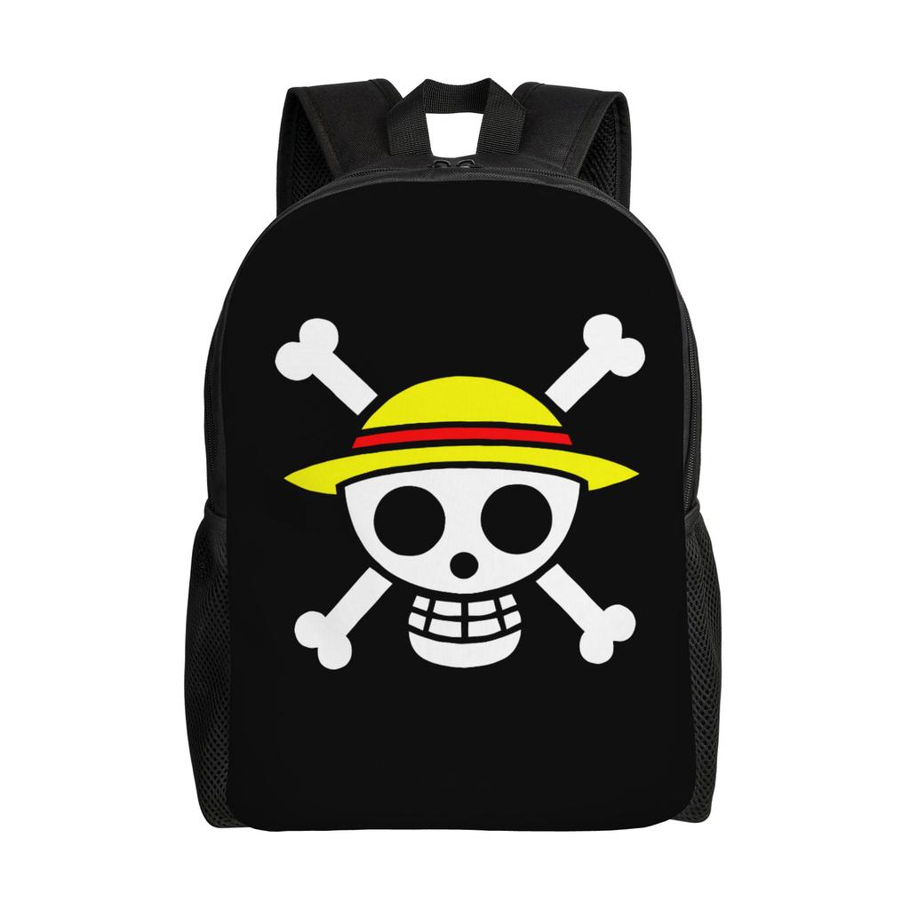 Best All Characters Anime Backpack for Men Women Student Work Daypack Pirate Flag One Piece College Shoulder Bag Lightweight