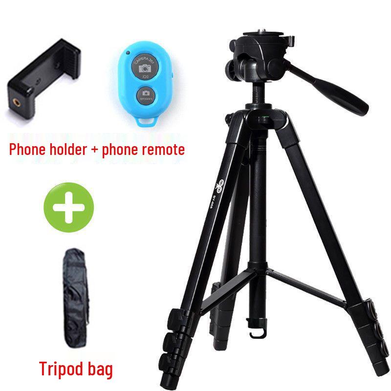 Aluminum Alloy DSLR Camera & Phone Tripod for Selfies, Videos, Photography, and Live Streaming.