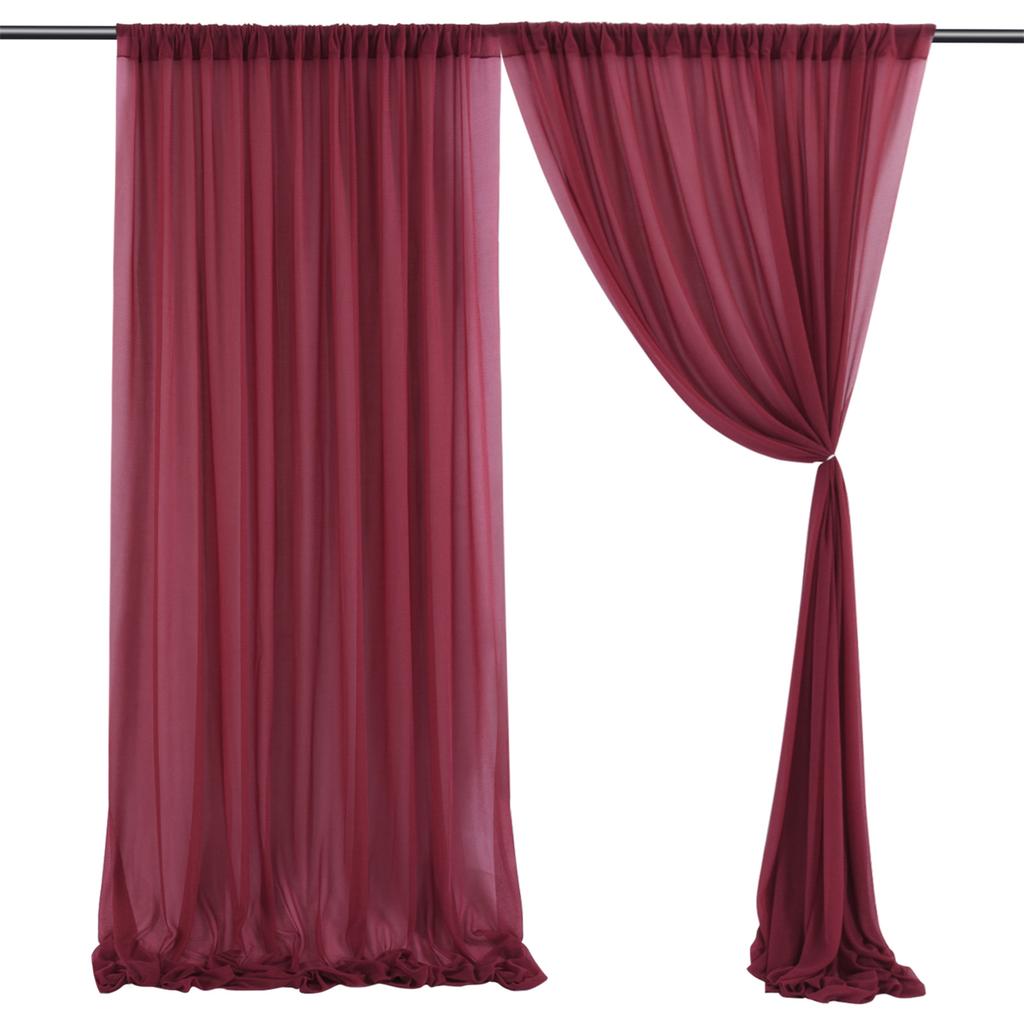 Transparente Vorhänge 1,5x3m Mehrzweck-Bogen-Draperien Transparenter Hintergrundvorhang für Fotografie Hochzeit