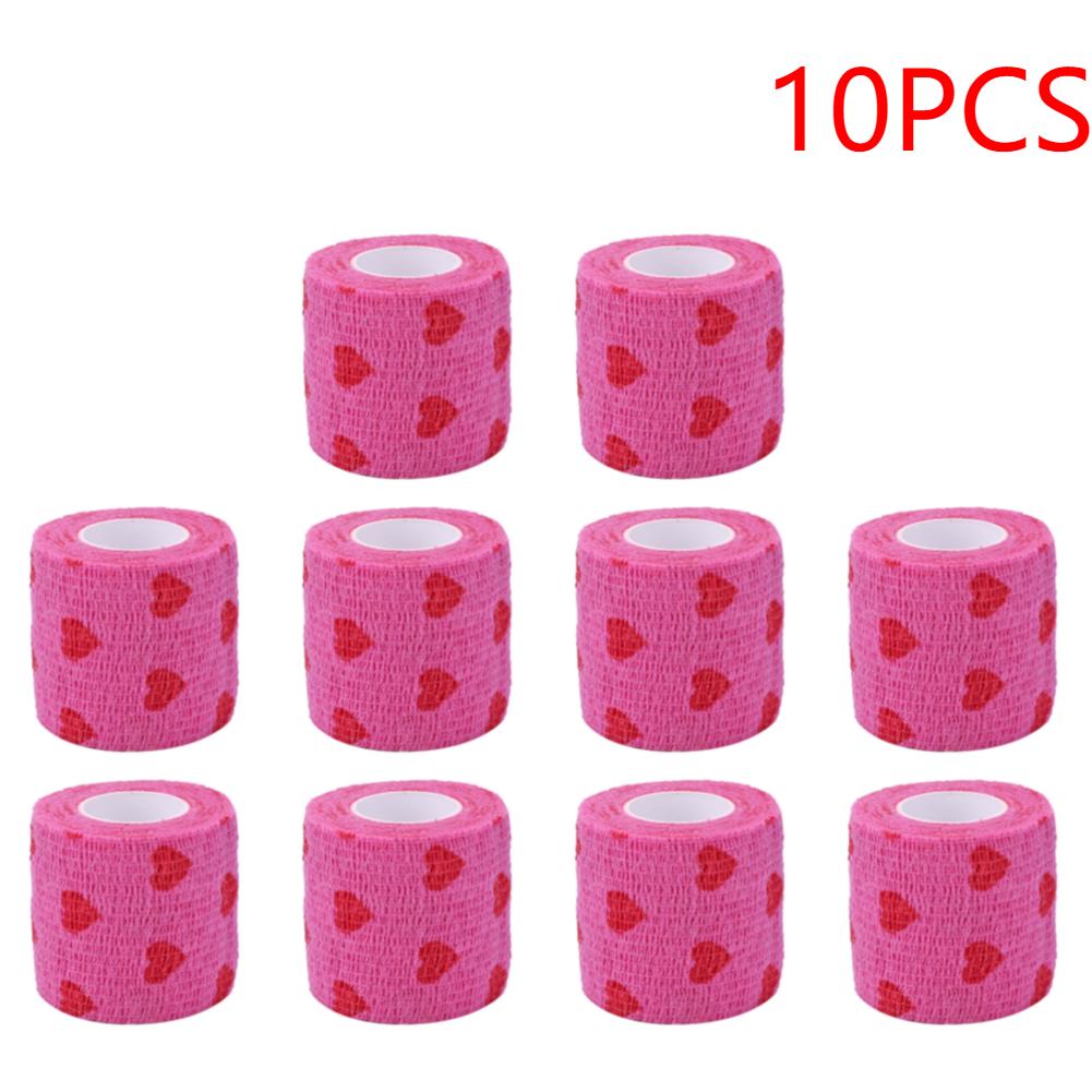 5/10PCS Rose Red Heart Dog Cat Medical Bandage Elastic Nonwovens Bandage Practical Beautiful Eco-friendly Elastoplast for Pets