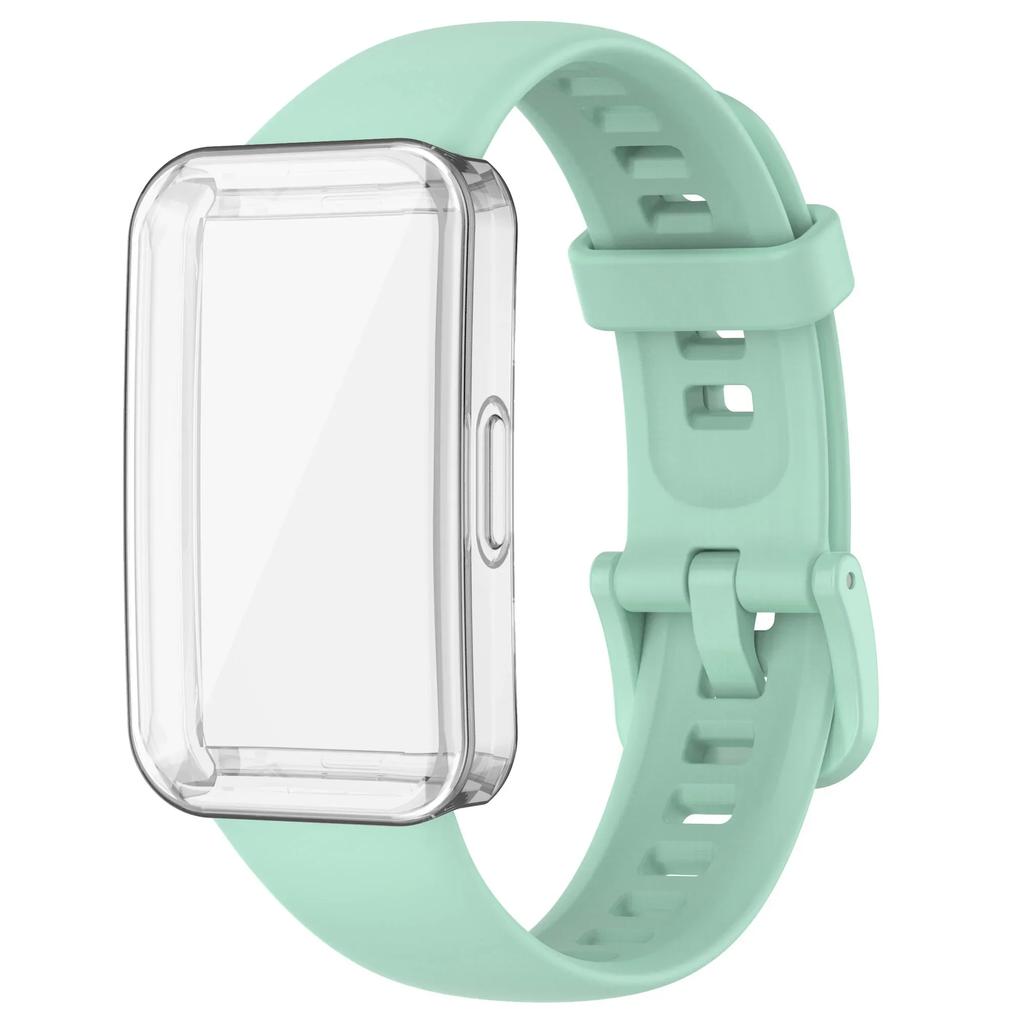 Silicone Watchbands For Huawei Band 9 Strap Replacement Strap For Huawei Band 8 Correa Bracelet Screen Protector Accessories