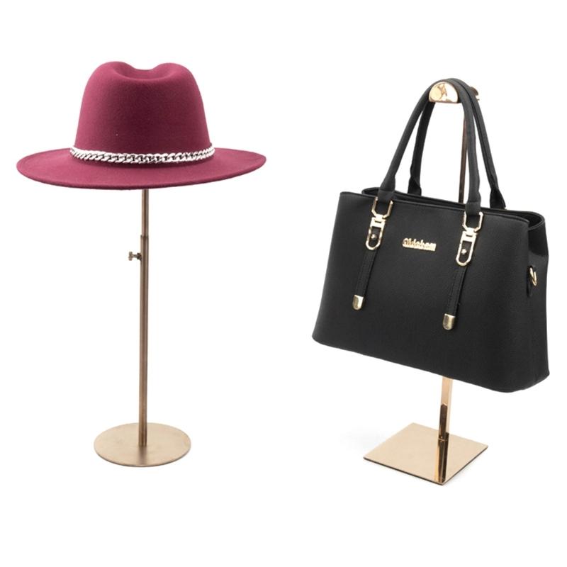 Adjustable Hat Holder Wigs Head Stand Practical Metal Home Hat Storage Stable Metal Stand for Hat and Wig Display