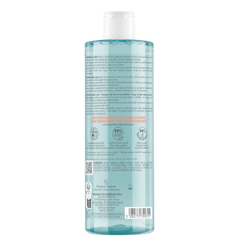 Avene Cleanance Apa Micellar Water 400 ml for Sensitive Skin, Deep Cleansing Pores, Oil Control & Hydration