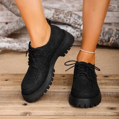 Plus Size Shoes Female Loafers Women's High Heels Platform Office Pumps Women Round Toe Med Heel -tied Shoes Women