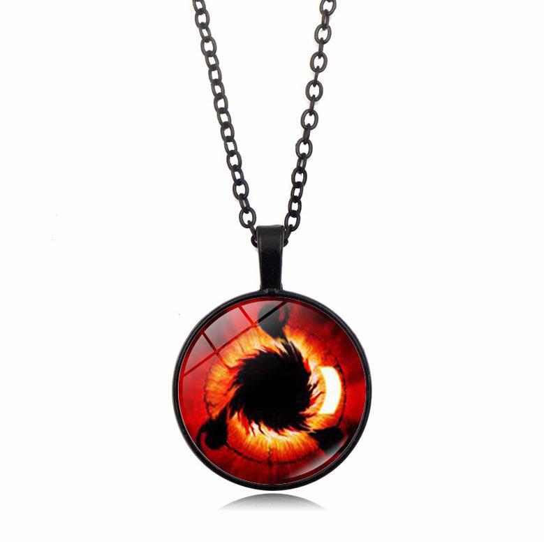 anime merchandise Naruto Sharingan Pendant Necklace Men Women Versatile Circular accessories Sweater Chain toys gifts for kids