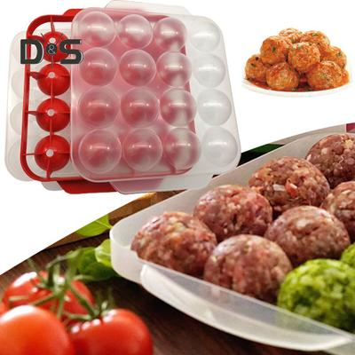 Meatball Scoop Mold Transparent Cover Non-Stick PP Homemade Stuffed Meat Balls Maker Baking Tools