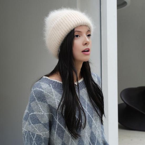 Wool Knit Hat Solid Color Seamless Winter Skull Cap Outdoor Sports Fishing Skiing Hiking Snowboarding Hat