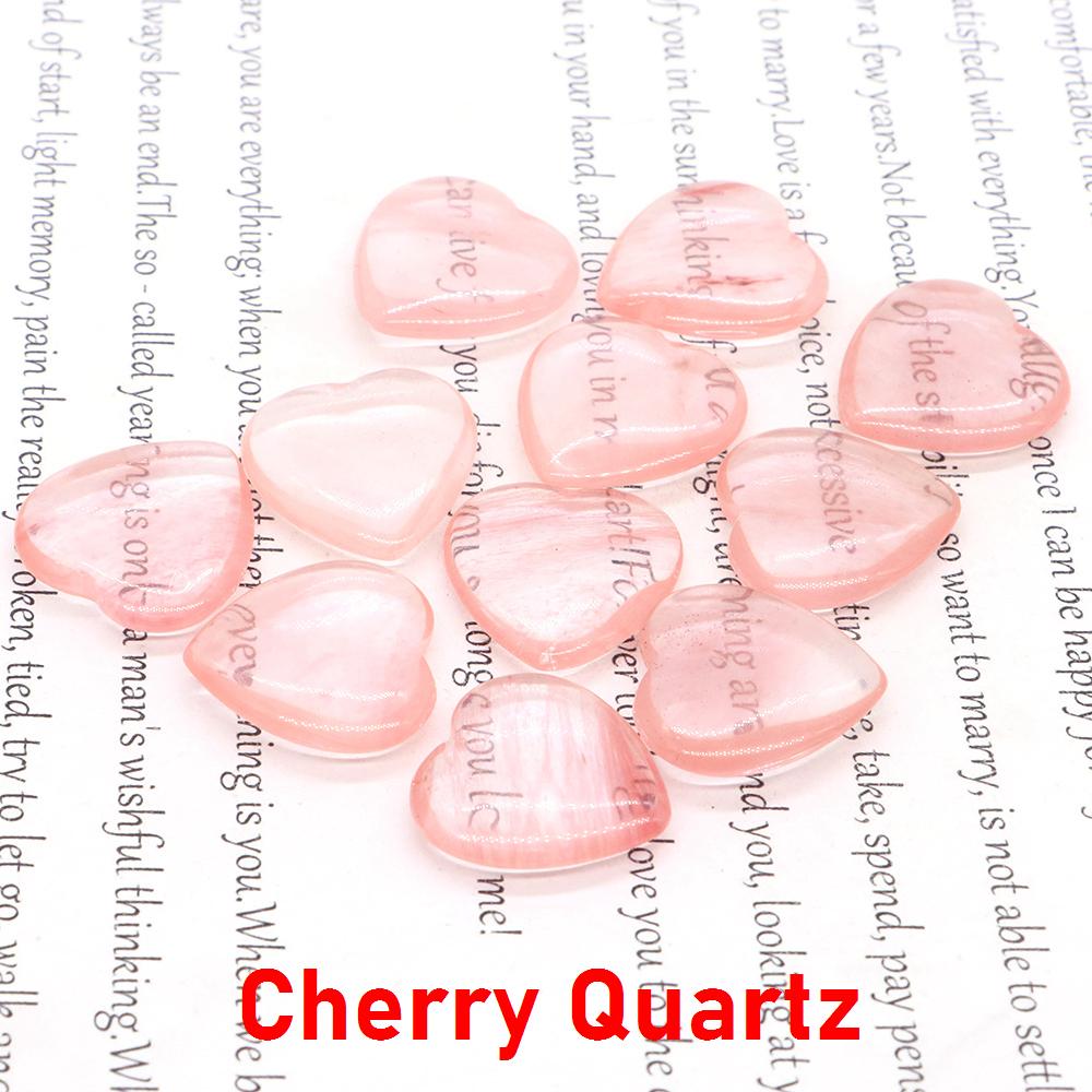 20Mm Mini Stone Heart Shape Crystal Home Decoracion Statue Natural Rose Quartz Reiki Healing Gemstone Pocket Gift Massage 5Pcs