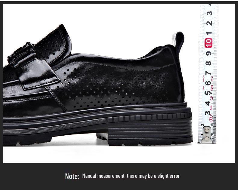 Men's Trendy Breathable Leather Slip-On Shoes: Versatile, Fashionable, and Comfortable for Business or Casual Wear