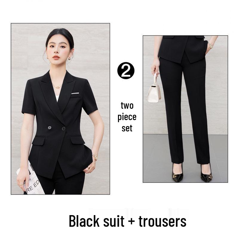 Women's Summer Short-Sleeve Suit for Elegant Professional Look