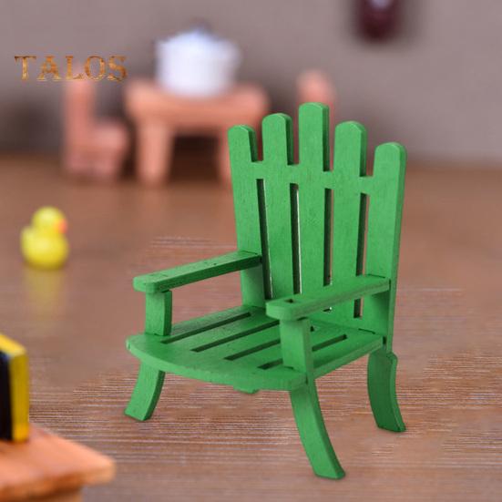 Miniature Beach Chair 1:12/1:16 Scale Decorative Models Wood Mini Size Chair Figure Dollhouse Interior Design Accessories