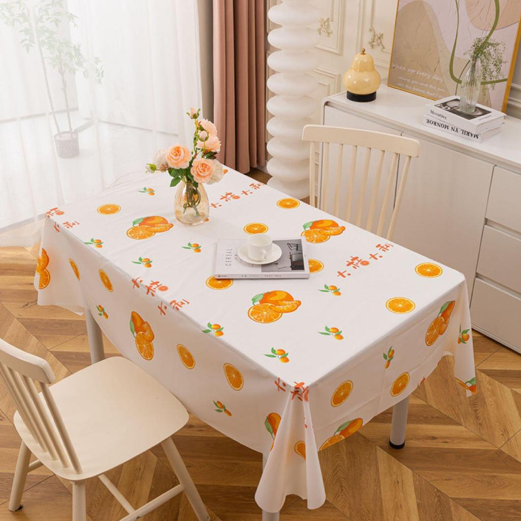 Waterproof & Stain-Resistant Plaid PEVA Tablecloth for Dining or Stall Use