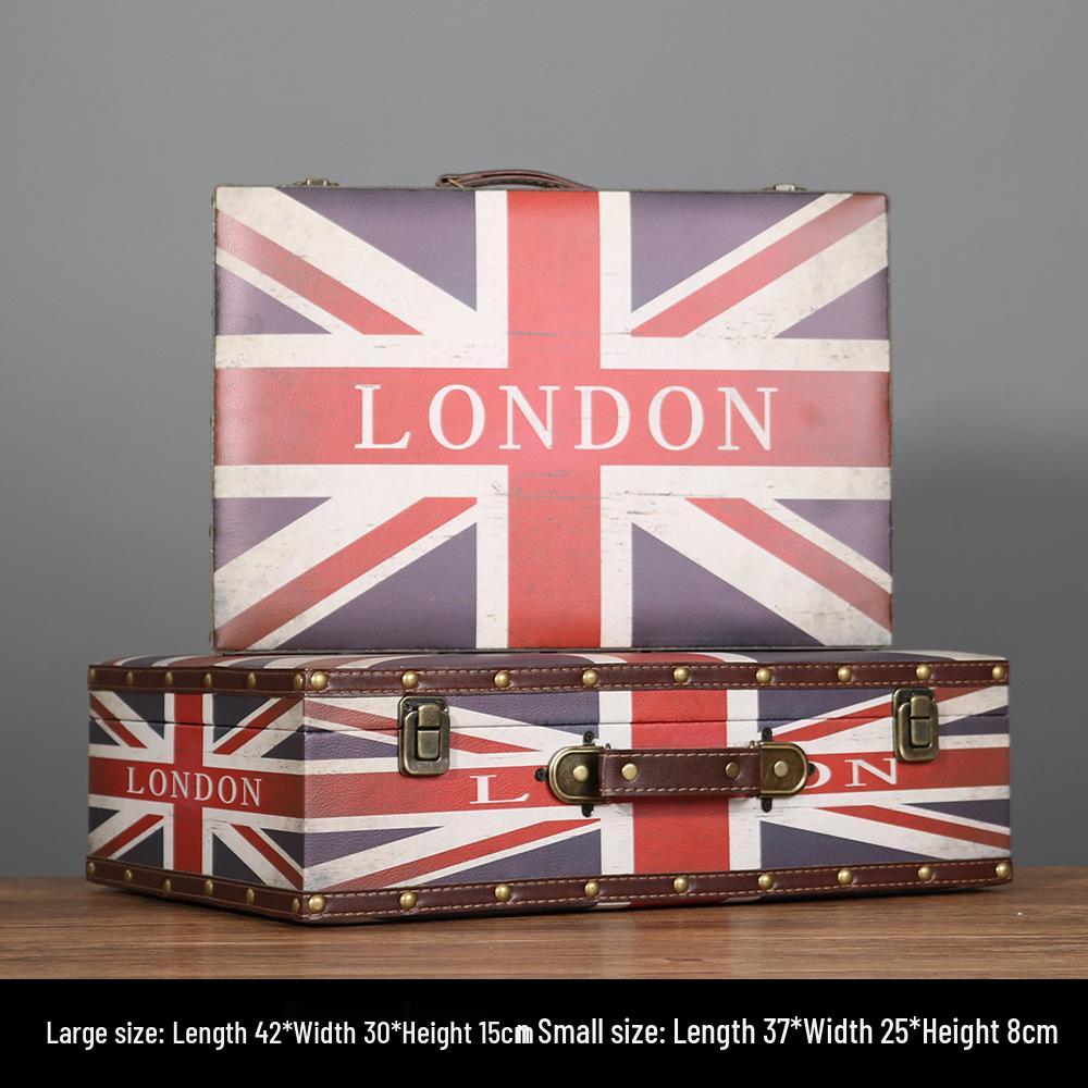 European Retro Leather Storage Box - Handbag, Clothes, and Travel Photography Prop Organizer