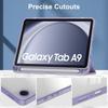Pro Samsung Galaxy Tab A9 Pouzdro na tablet Skládací stojánek Vzorový potisk Průhledný Akrylový Kožený Kryt