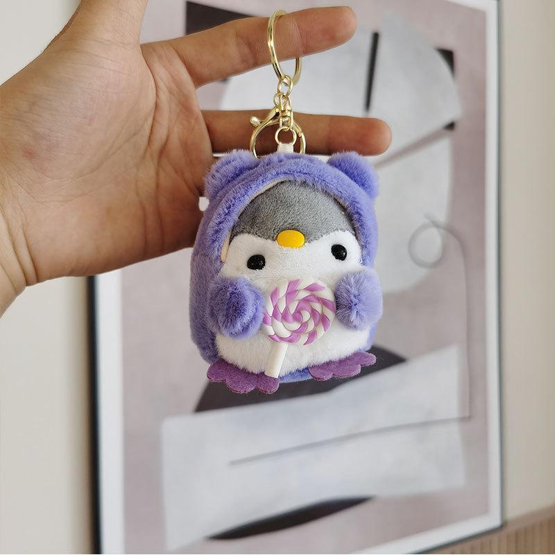 Plush Cute Penguin Keychain Short Plush Key Ring Bag Accessory Couples For