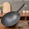 Zhang Xiaoquan Auspicious Cloud 32cm Refined Iron Wok with Lid