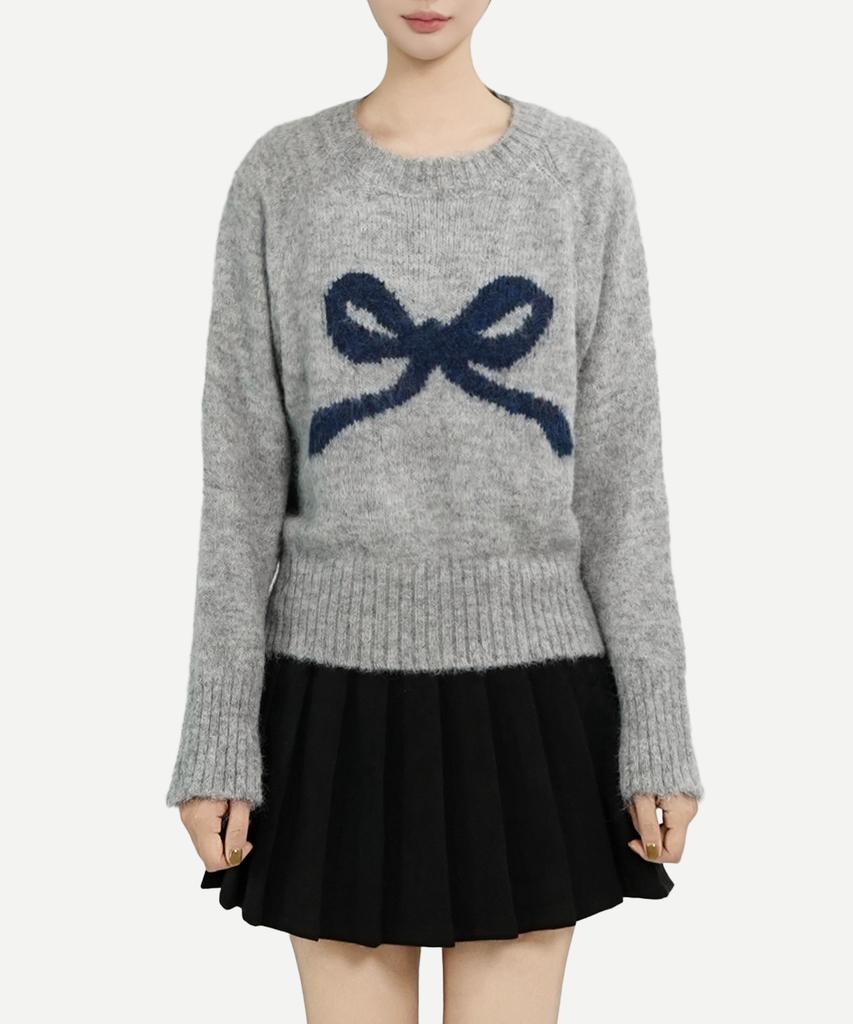 Keulleiseu Audrey Ribbon Point Knit_Light Purple