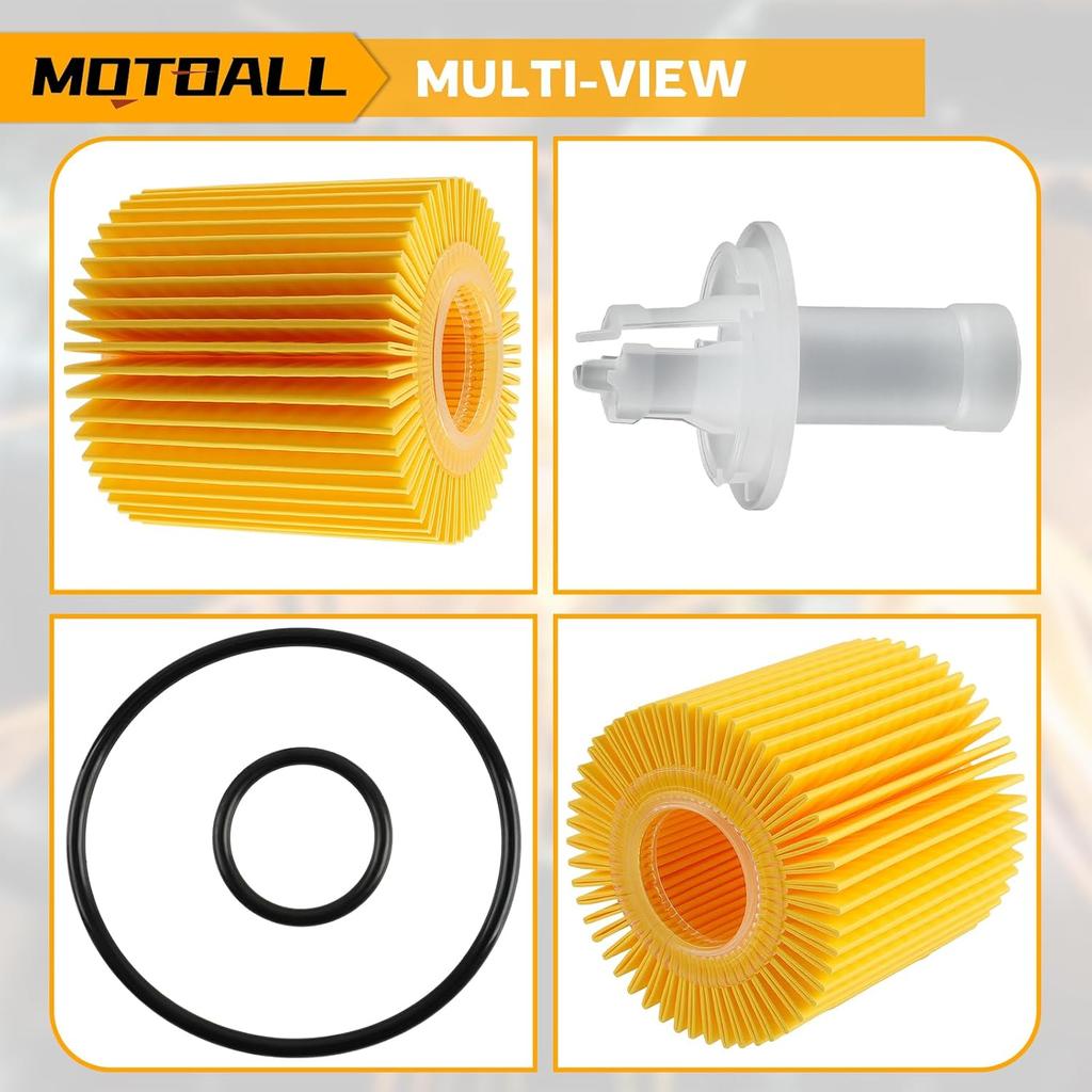 MOTOALL 04152-YZZA1 Oil Filter Kit For Toyota Avalon Camry RAV4 Sienna Lexus ES300H ES350 IS200T RX350 RX450H 04152-31090, 04152-YZZG1
