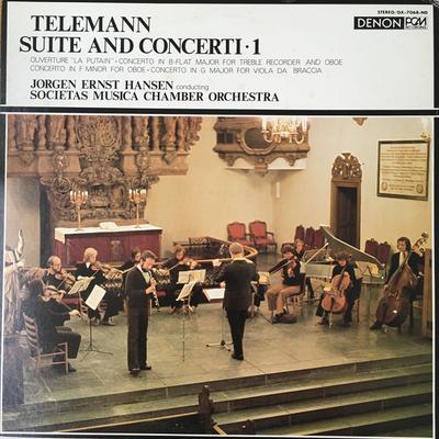 LP Record JORGEN ERNST HANSEN SOCIETAS MUSIC  Telemann Suite And Concerti Vol. 1 OX7068ND DENON 1976 Japan Classical Used