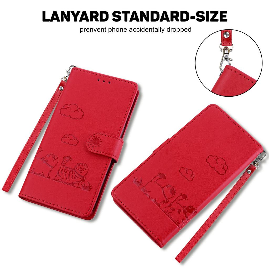 Etui dla Motorola Moto G05 4G/E15 4G z blokadą RFID, wzór kotka, TPU+skóra PU, pokrowiec na telefon