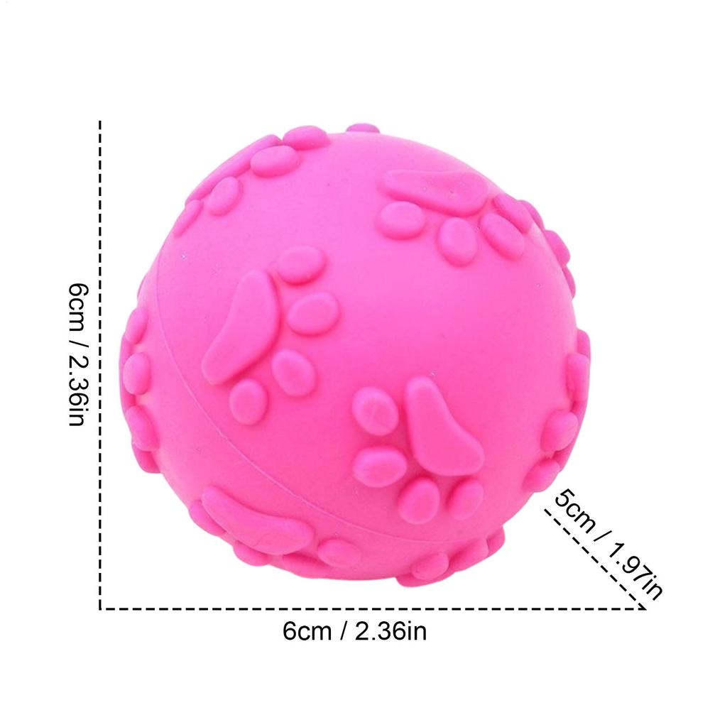 1PC Bouncy Ball Dogs Interactive Toys Dog Pet Teeth Cleaning Chew Training Toys Bite Resistance Squeaky Dog Ball Toy Pet Supplie