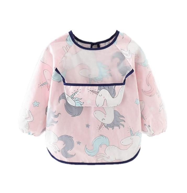 Baby Bib, Eating Apron with Sleeves and Premium Bowl