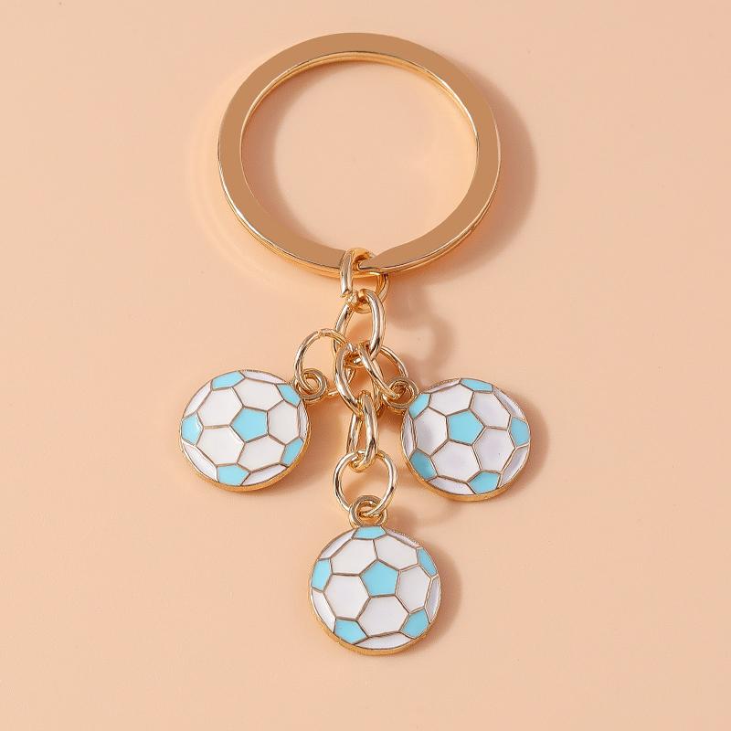 Fashion Enamel Soccer Football Keychain Men Women Key Ring Pendant for Car Key Holder Girls Handbag Decor DIY Jewelry Gift