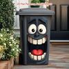 Big Mouth Cartoon Face 2D Flat Trash Can Sticker Removable Waterproof Wall Decal for Kids Playroom Home Decor