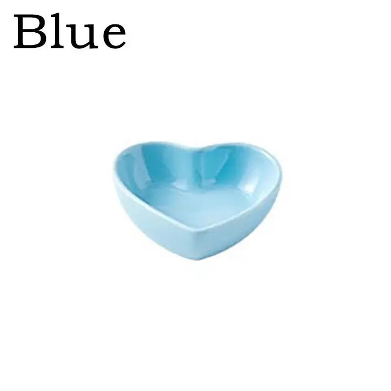 1PC Hamster Feeding Bowl Colorful Heart Shape Ceramic Plate Food Water Bowl For Rabbit Guinea Pig Small Pets Feeder Pet Supplies