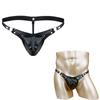 Herren-Slip aus Kunstleder mit Bulge-Beutel, G-String, Jockstrap