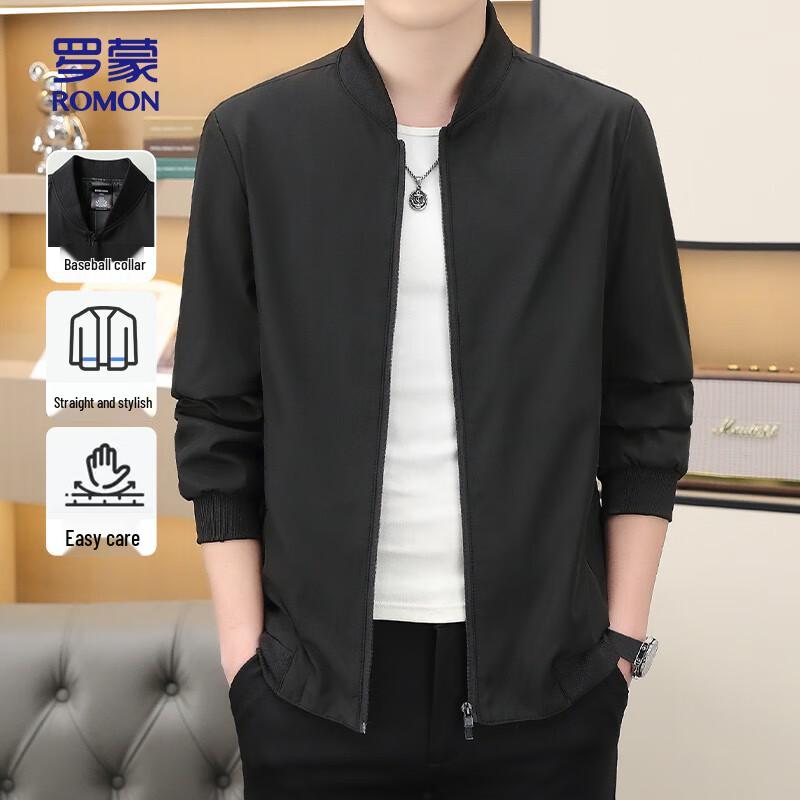 

ROMON Men s Baseball Collar Jacket B001 2XL (185)