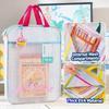 Waterproof Mesh Zipper Pouch Bag EVA Transparent File Bag Tutoring Bag  School Office Supplies