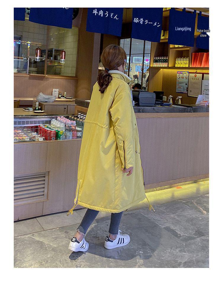 Women's Plus Size Long Velvet Padded Parka - Thick, Warm, Plush Winter Windbreaker