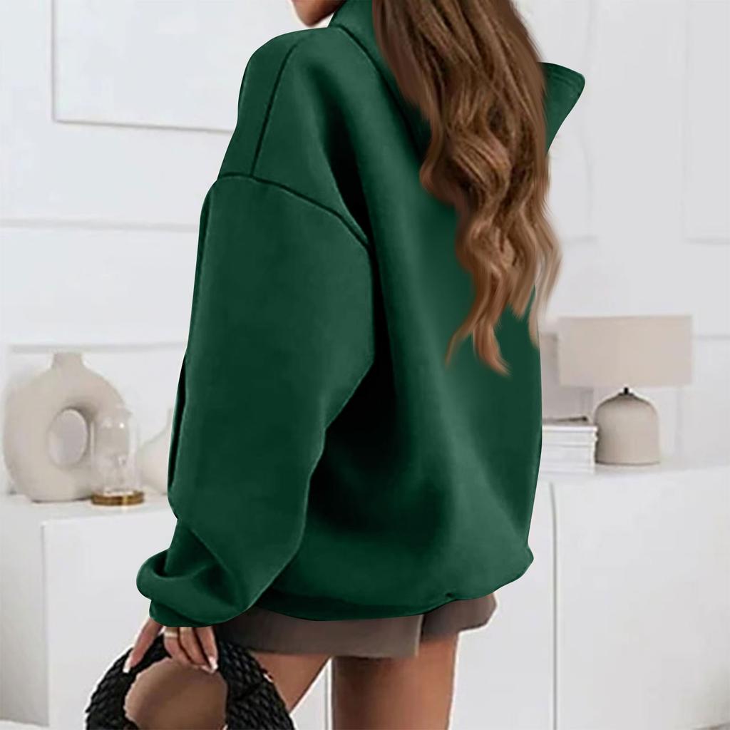 Women's And Winter Color Pullover Hooded Sweatshirt Fleece Plus Size Long Sleeve Short Fashion Sweatshirt