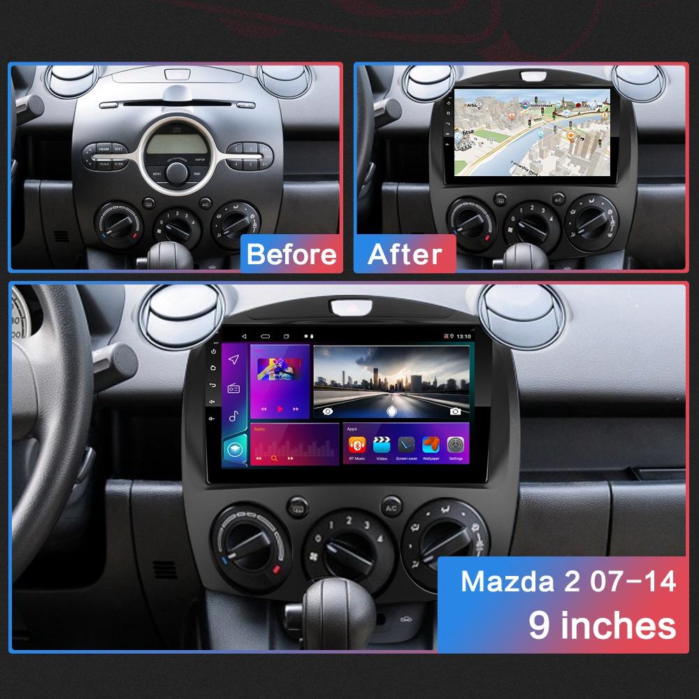 Android Car Radio For Mazda 2 2007-2014 Multimedia Player Head Unit Stereo GPS Navigation BT WIFI 1+16GB