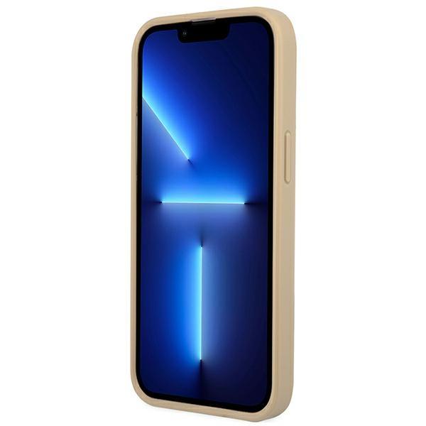 Guess Guhcp14Spsatle Iphone 14 / 15 / 13 6.1 Beżowy/Beige Hardcase Saffianotriangle Logo