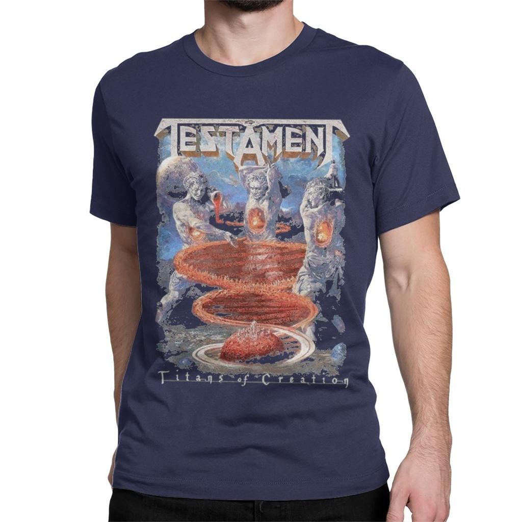 Men Women T-Shirts Blood Life Metal Music Band Rock Casual 100% Cotton Tees Short Sleeve Testament T Shirts  Tops Plus Size