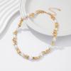 Boho Love Heart Choker Geometric Clavicle Chain Simple Bead Necklace  Girl