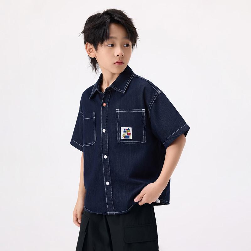 Boy's Casual Denim Short-Sleeve Shirt