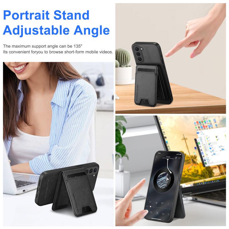 Applicable To Samsung Galaxy S23 Mobile Phone Case 23FE Cow Pattern Leather Magnetic Card Case New 23Ultra